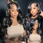 Body Wave 13x4 Hd Lace Frontal Wigs Natural Black Human Hair Wig-2