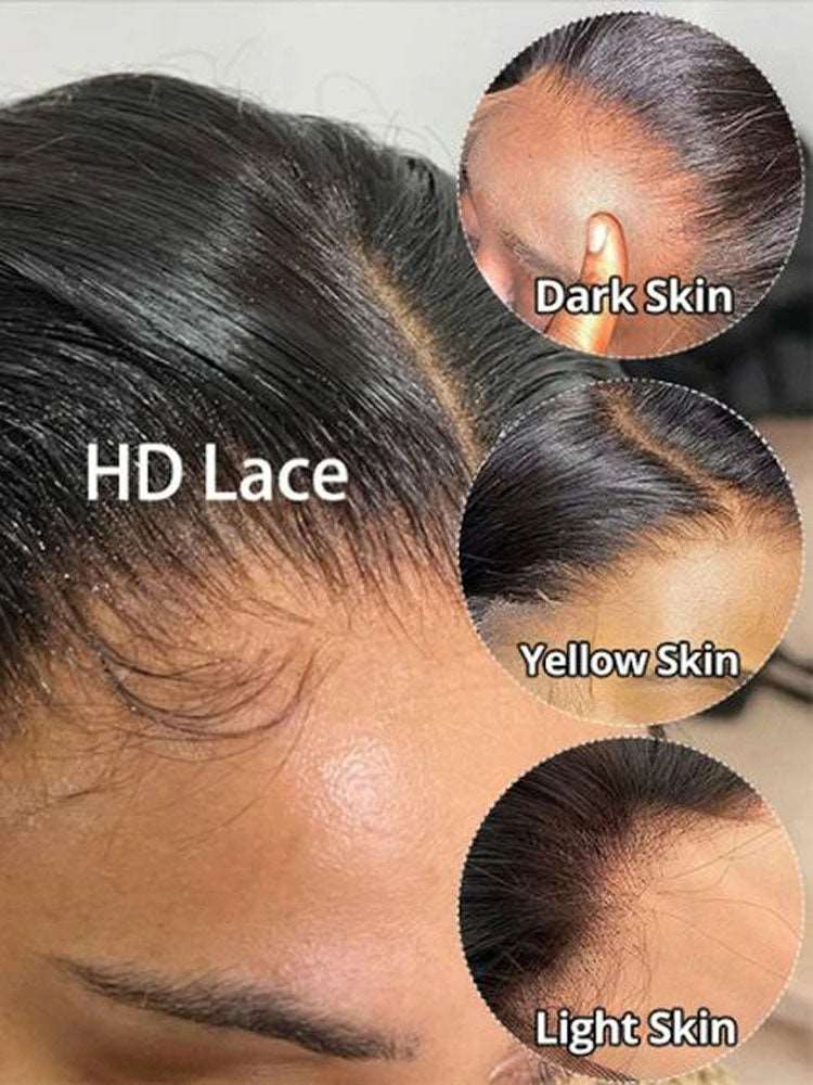 Kinky Curly 13x6 Hd Lace Frontal Wigs Natural Black 100% Human Virgin Hair Wig-6